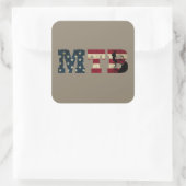 Mtb Amerikaanse vlag  Vierkante Sticker (Tas)