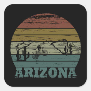 Mtb Az Sedona - Arizona Mountainbike Vierkante Sticker