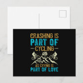 MTB - crashing maakt deel uit van fietsen Briefkaart (Voorkant / Achterkant)