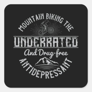 MTB, dat de geneesmiddelvrije antidepressivum wrij Vierkante Sticker