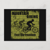 MTB Downhill Fietsrijder - Mountainbiken Feestdagenkaart (Voorkant)