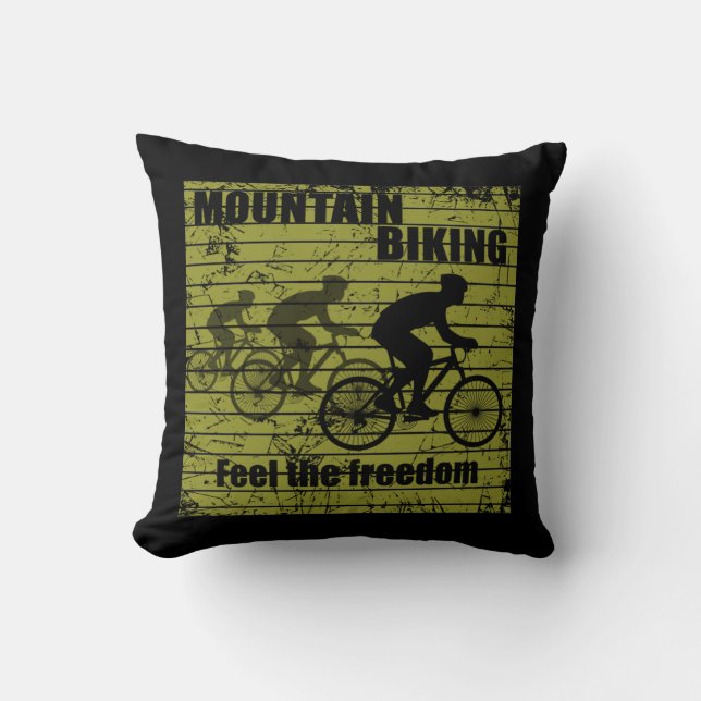 MTB Downhill-fietsrijder - Mountainbiken Kussen (Voorkant)