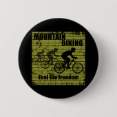 MTB Downhill-fietsrijder - Mountainbiken Ronde Button 5,7 Cm (Voorkant)