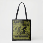 MTB Downhill Fietsrijder - Mountainbiken Tote Bag (Voorkant)