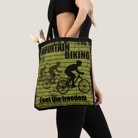 MTB Downhill Fietsrijder - Mountainbiken Tote Bag (Dichtbij)