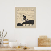 MTB Downhill Mountainbike Poster (Keuken)