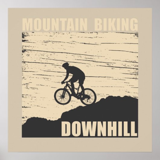 MTB Downhill Mountainbike Poster (Voorkant)