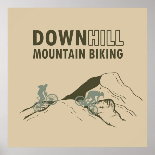 MTB Downhill Mountainbike Poster (Voorkant)