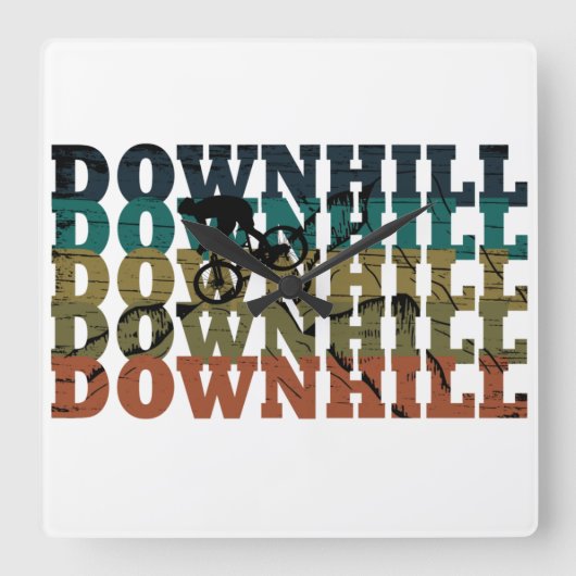 MTB Downhill Mountainbike Vierkante Klok (Voorkant)