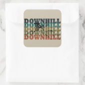 MTB Downhill Mountainbike Vierkante Sticker (Tas)