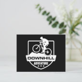 Mtb Downhill Mountainbiken Feestdagenkaart (Staand voorkant)
