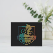 Mtb Downhill Mountainbiken Feestdagenkaart (Staand voorkant)