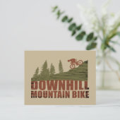 MTB downhill mountainbiken Feestdagenkaart (Staand voorkant)