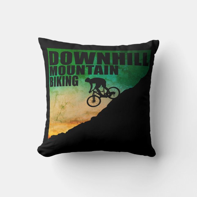MTB downhill mountainbiken Kussen (Voorkant)