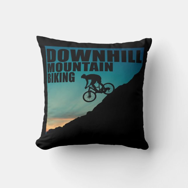 MTB downhill mountainbiken Kussen (Voorkant)