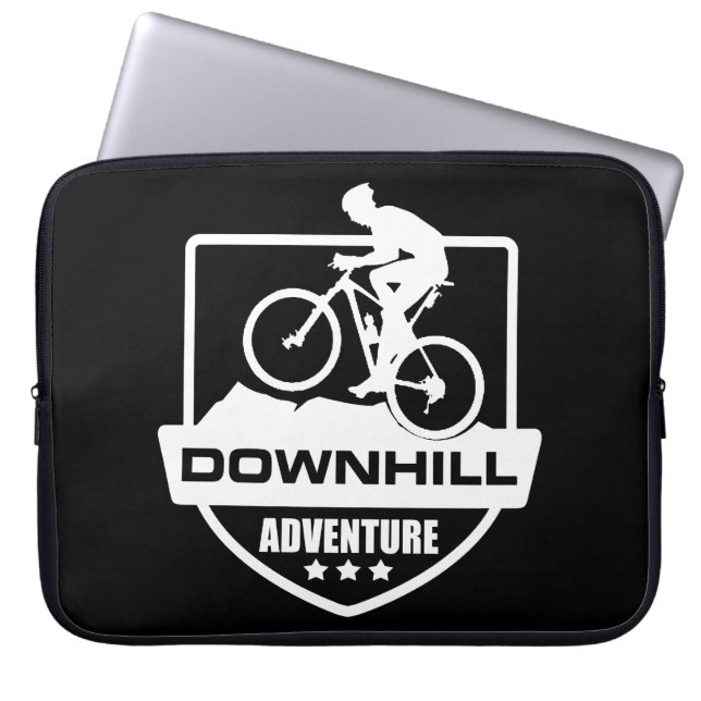 Mtb Downhill Mountainbiken Laptop Sleeve (Voorkant)