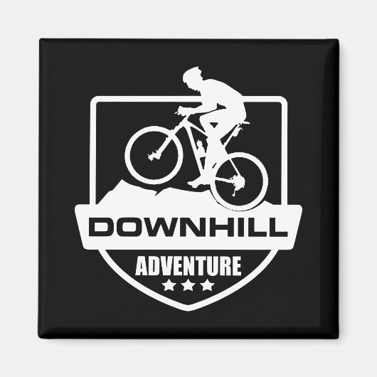 Mtb Downhill Mountainbiken Magneet (Voorkant)