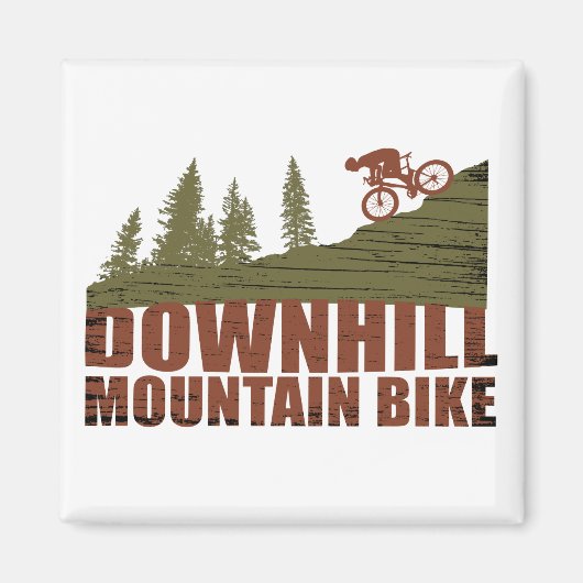 MTB downhill mountainbiken Magneet (Voorkant)