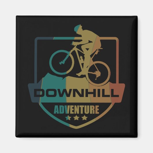 Mtb Downhill Mountainbiken Magneet (Voorkant)