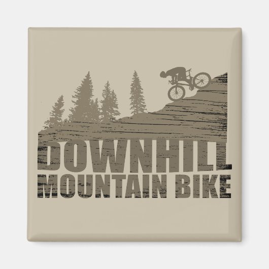 MTB downhill mountainbiken Magneet (Voorkant)