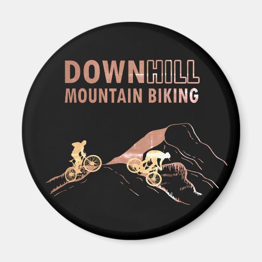 MTB downhill mountainbiken Magneet (Voorkant)
