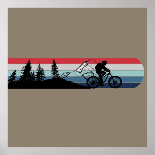 MTB Downhill Mountainbiken Poster (Voorkant)