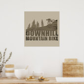MTB downhill mountainbiken Poster (Keuken)