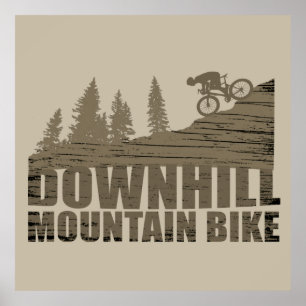 MTB downhill mountainbiken Poster