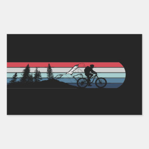 MTB Downhill Mountainbiken Rechthoekige Sticker