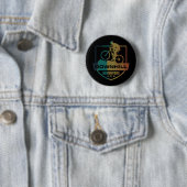 Mtb Downhill Mountainbiken Ronde Button 5,7 Cm (In situ)