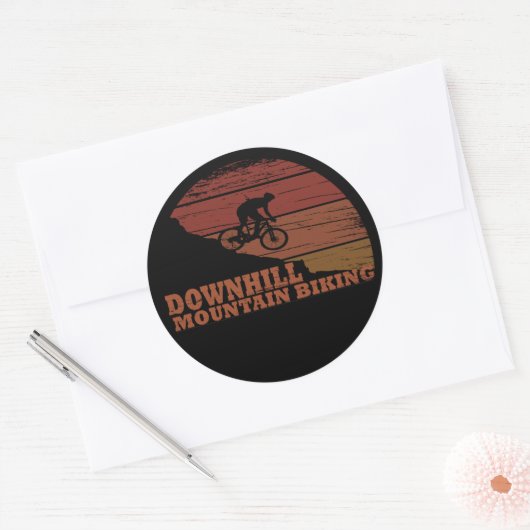MTB downhill mountainbiken Ronde Sticker (Envelop)