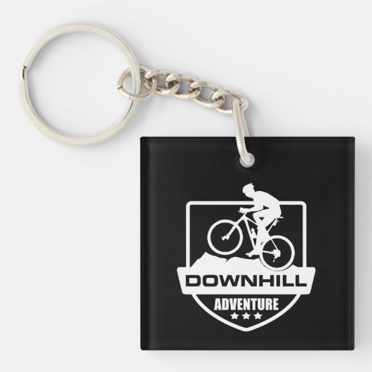 Mtb Downhill Mountainbiken Sleutelhanger (voorkant)