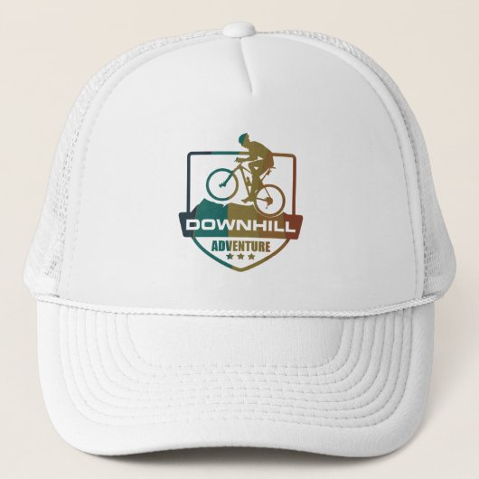 Mtb Downhill Mountainbiken Trucker Pet (Voorkant)