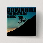 MTB downhill mountainbiken Vierkante Button 5,1 Cm (Voorkant)