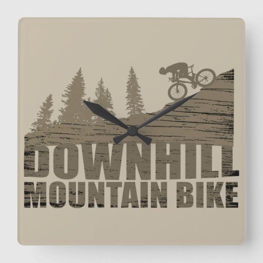 MTB downhill mountainbiken Vierkante Klok (Voorkant)