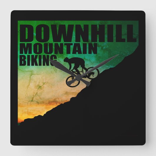 MTB downhill mountainbiken Vierkante Klok (Voorkant)