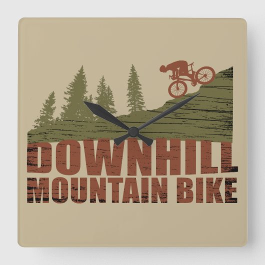 MTB downhill mountainbiken Vierkante Klok (Voorkant)