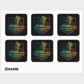 Mtb Downhill Mountainbiken Vierkante Sticker (Vel)