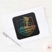 Mtb Downhill Mountainbiken Vierkante Sticker (Envelop)