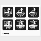 Mtb Downhill Mountainbiken Vierkante Sticker (Vel)