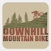 MTB downhill mountainbiken Vierkante Sticker (Voorkant)