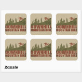 MTB downhill mountainbiken Vierkante Sticker (Vel)