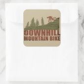 MTB downhill mountainbiken Vierkante Sticker (Tas)