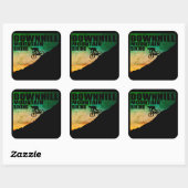 MTB downhill mountainbiken Vierkante Sticker (Vel)