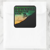 MTB downhill mountainbiken Vierkante Sticker (Tas)