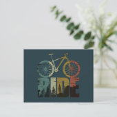 MTB Downhill Mountainbiker Feestdagenkaart (Staand voorkant)
