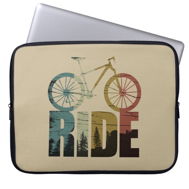 MTB Downhill Mountainbiker Laptop Sleeve (Voorkant)