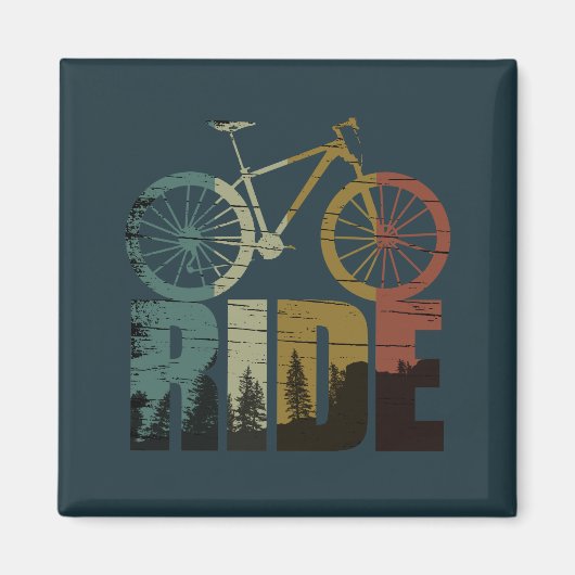 MTB Downhill Mountainbiker Magneet (Voorkant)