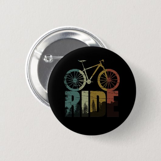 MTB Downhill Mountainbiker Ronde Button 5,7 Cm (Voorkant /achterkant)