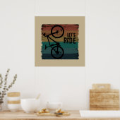 MTB Downhill - Vintage Mountainbiken Poster (Keuken)